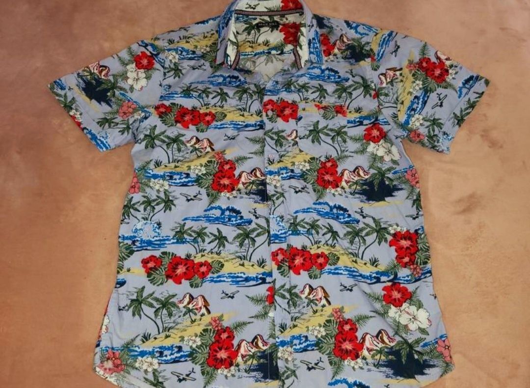 Гавайская рубашка хлопок XL.