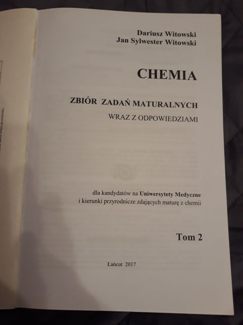 Chemia 2 Witowski - zbiór zadań 2002 - 2018