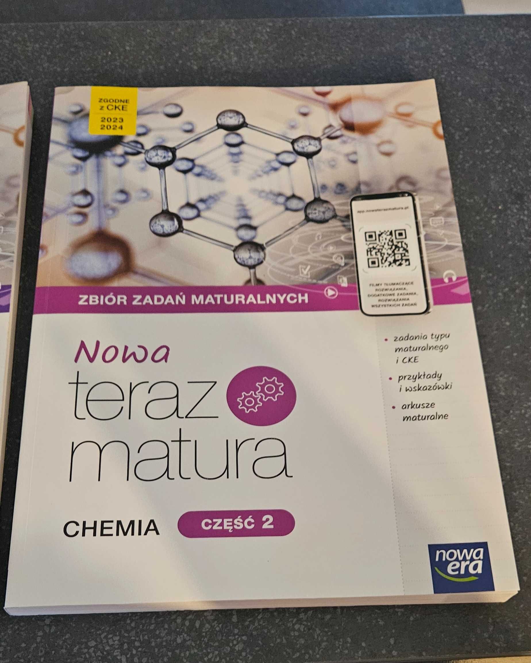 Nowe dwa zbiory zadań chemia Nowa teraz matura Nowa Era