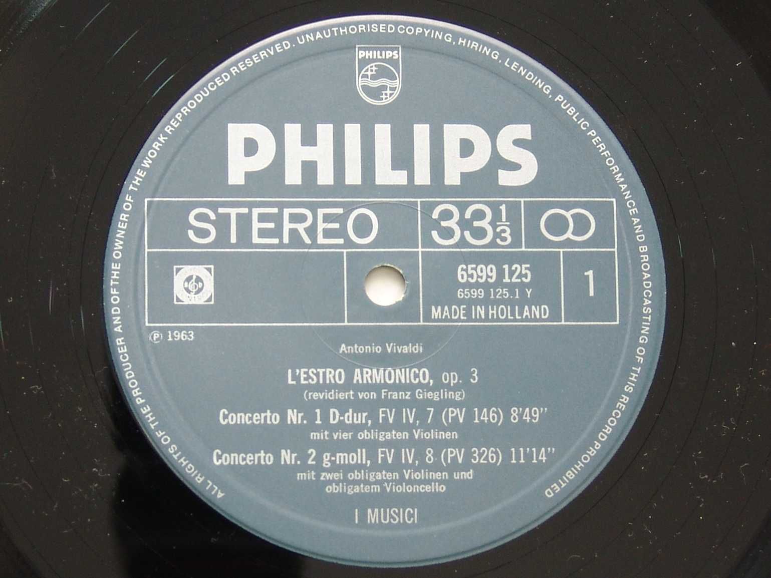 18 пластинок "Vivaldi" I Musici 1974 г. 150 грн. - 1 шт.  Philips