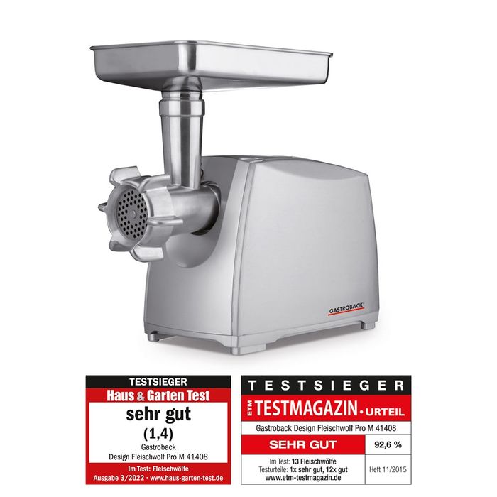 Якісна німецька м'ясорубка Gastroback PRO M 41408