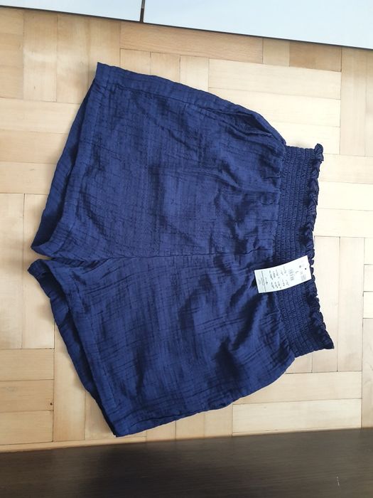 Spodenki szorty muślin L 40  NOWE granatowe Reserved