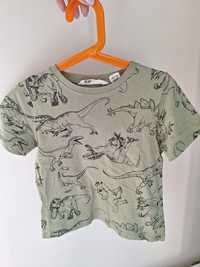 Koszulki bluzki t-shirt krotki rękaw dinozaury h&m 104