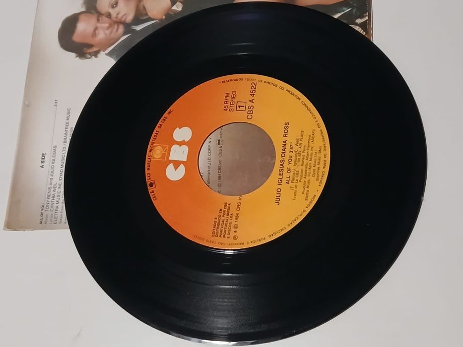 Disco 45' Julio Iglesias e Diana Ross