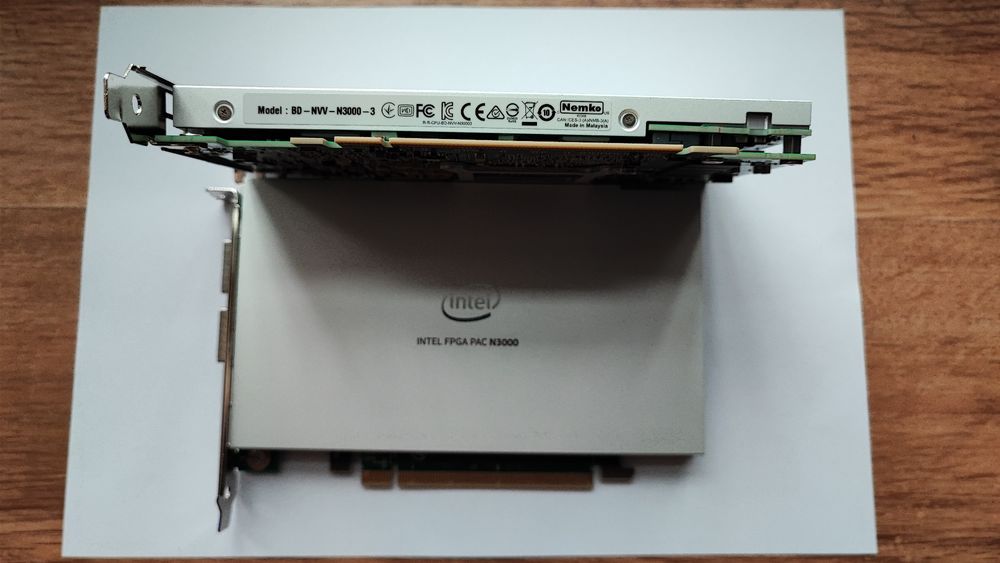 Intel FPGA PAC N3000 BD-NVV-N3000 programmable accelerstion card.