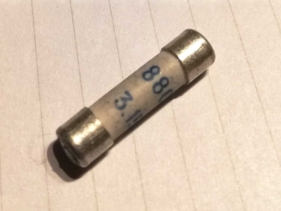 Bezpiecznik audio hi-fi ceramiczny ze srebra ZSRR 3,15 NOS