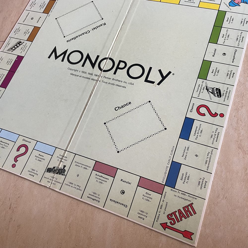 Stara gra planszowa monopol de luxe monopoly 1961 carlit