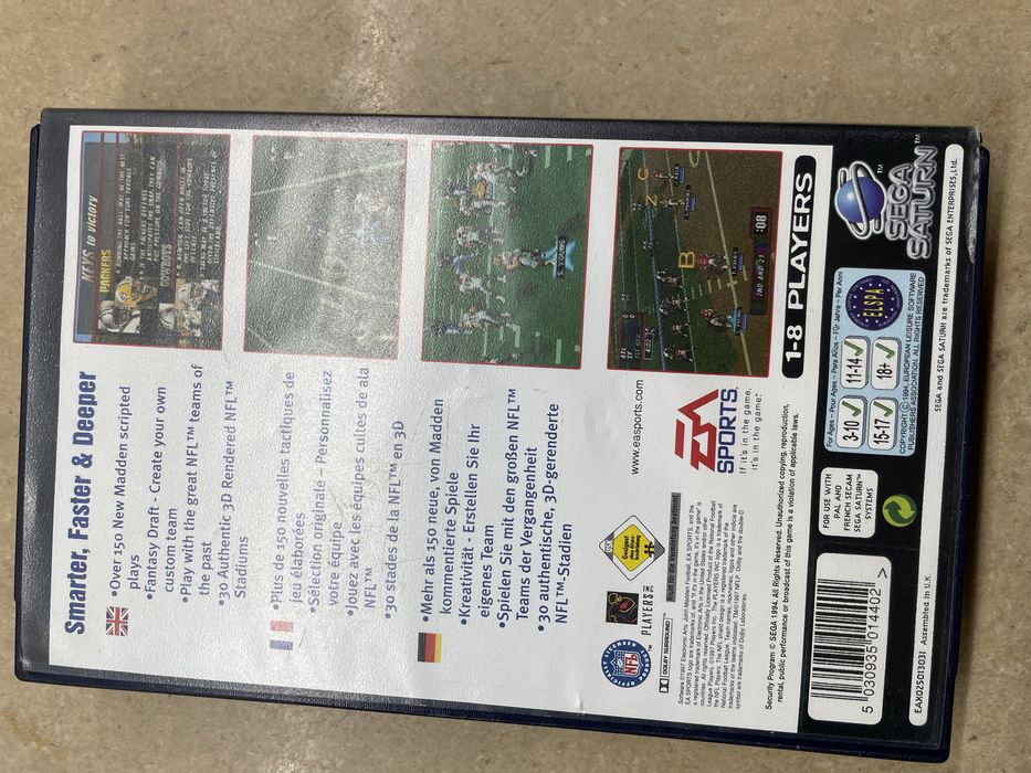 Madden 98 sega saturn