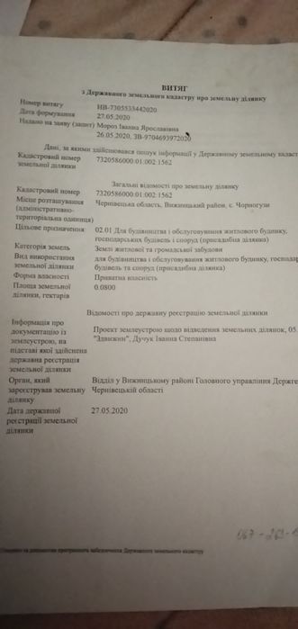 Продається земельна ділянка та план під забудову загальна площа 1-га