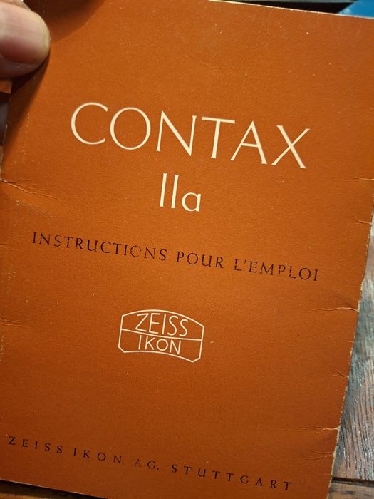 Contax illa zeiss instruções  francês fotografia