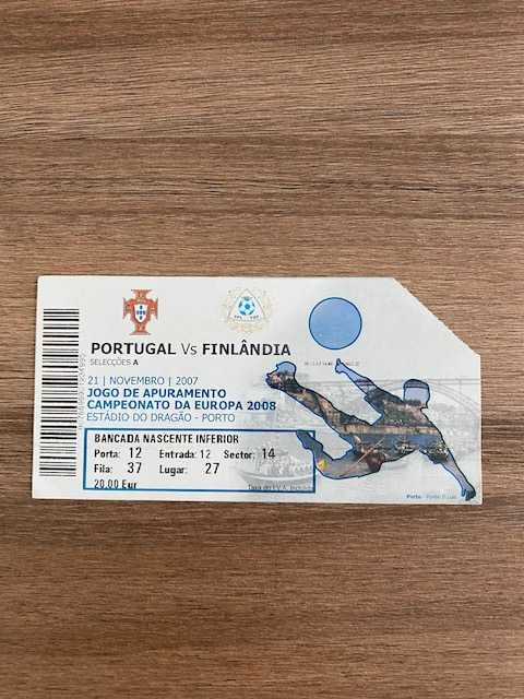 Bilhete PORTUGAL x FINLÂNDIA - Jogo apuramento Campeonato Europa 2008