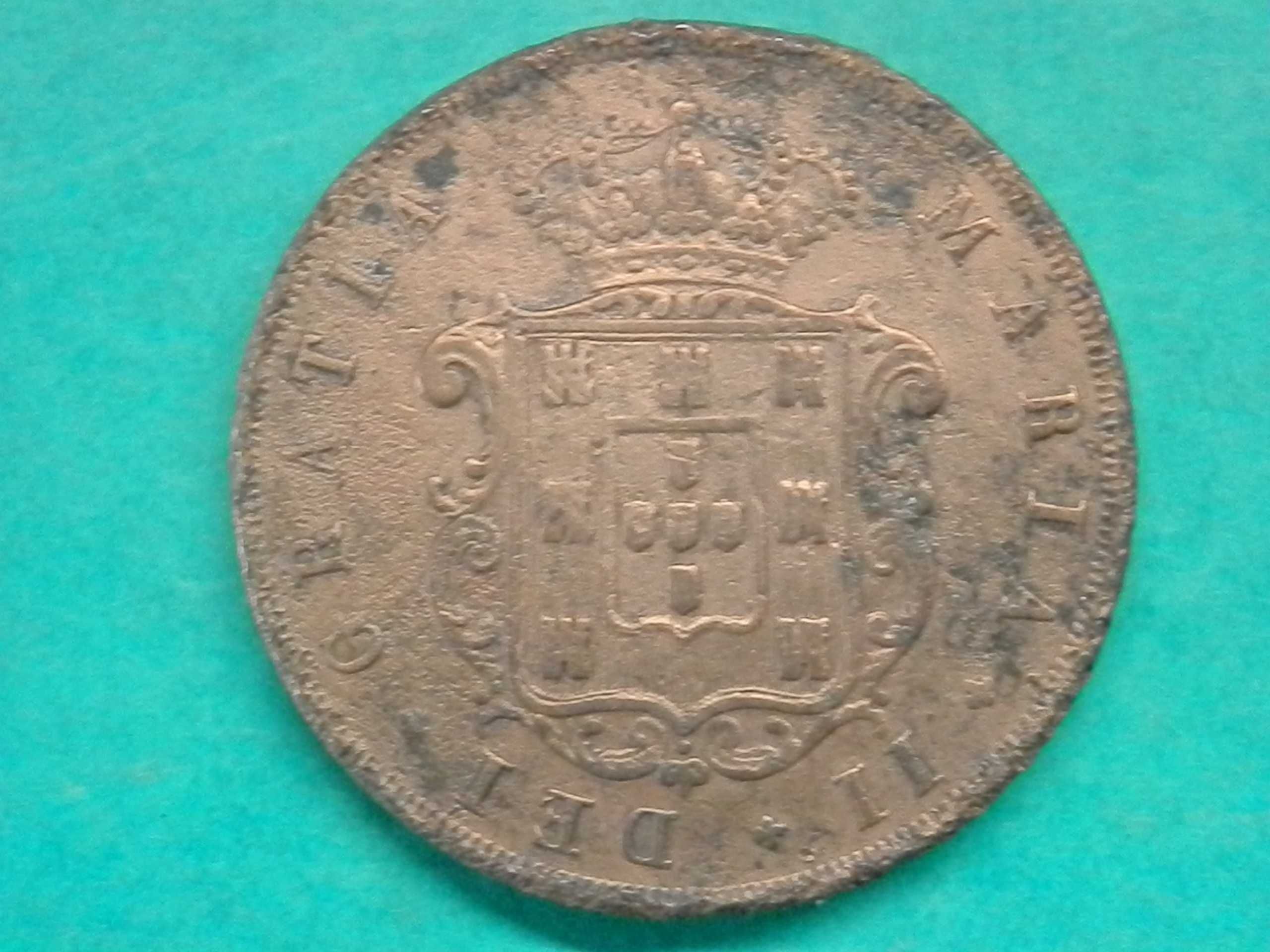 1100 - Maria II: XX réis 1849 cobre, por 19,00