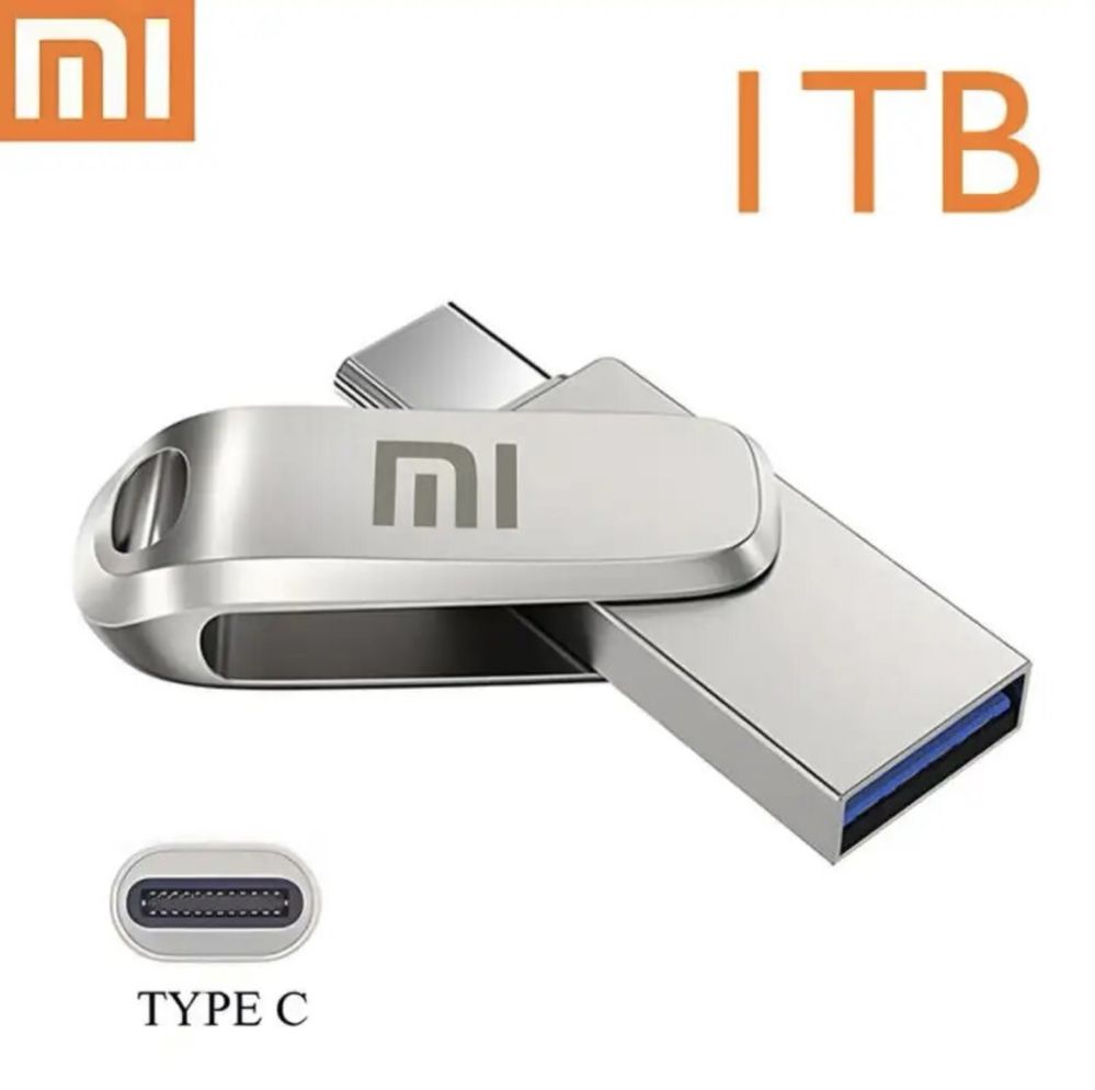 USB флешка Xiaomi 2 в 1, перехідник на Тype C, 512 мб 1ГБ, 2ТБ USB 3,1