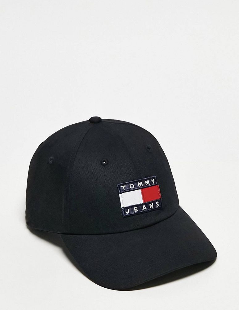 Кепка /бейсболка Tommy jeans heritage flag logo cap in black