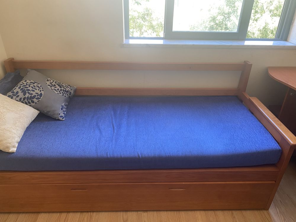 Sofá cama gavetao azul