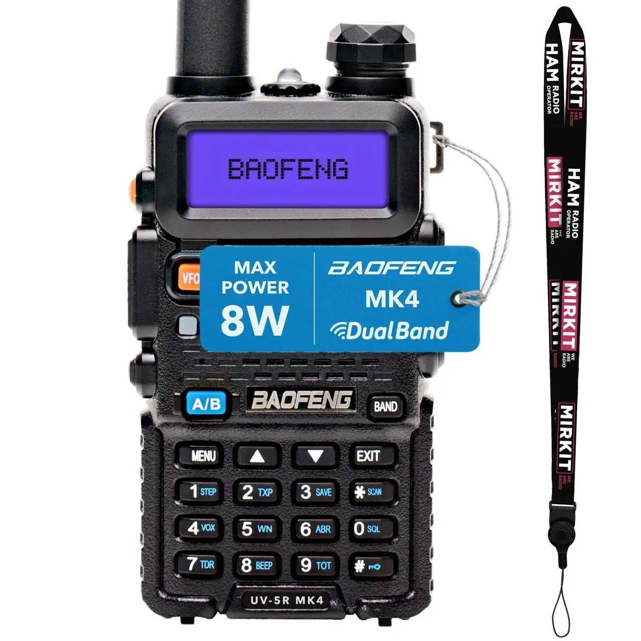 Рація Baofeng UV-5R (MK4) 8 W - 15 км комплект 2 шт