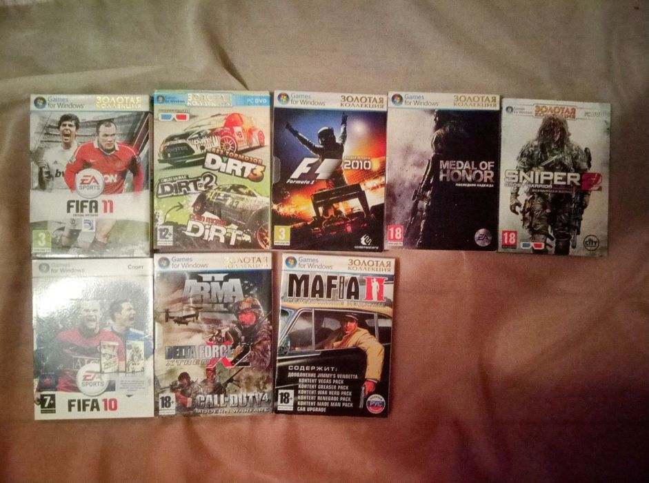 Продам Діски Ліцензійні DVD-ПК ігри. Різного типу Можно цілою колекціє