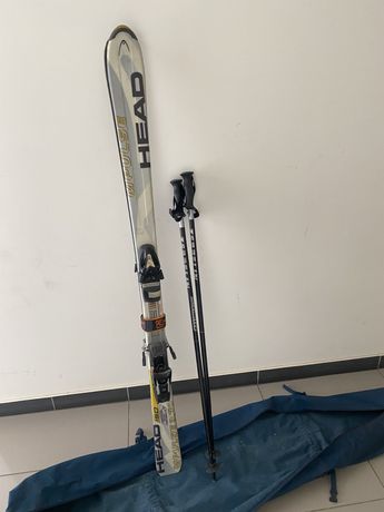 Zestaw narciarski buty wizania narty kijki head mpulse 150 salomon