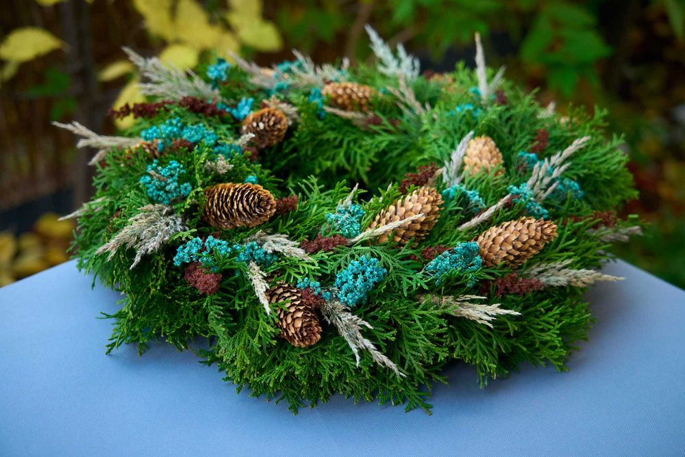 Wianek/wieniec, dekoracja jesienna/Święto Zmarłych/Wszystkich Świętych