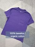 Fioletowy bawełniany T-shirt oversize rozmiar 152 H&M stan bdb