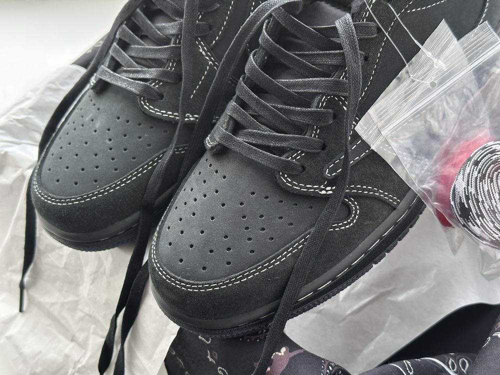 Кросівки Nike Air Jordan 1 Retro Low OG SP Travis Scott Black Phantom