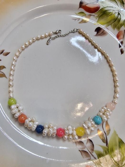 вінтажне кольє, намисто з натуральних перлів miss fox