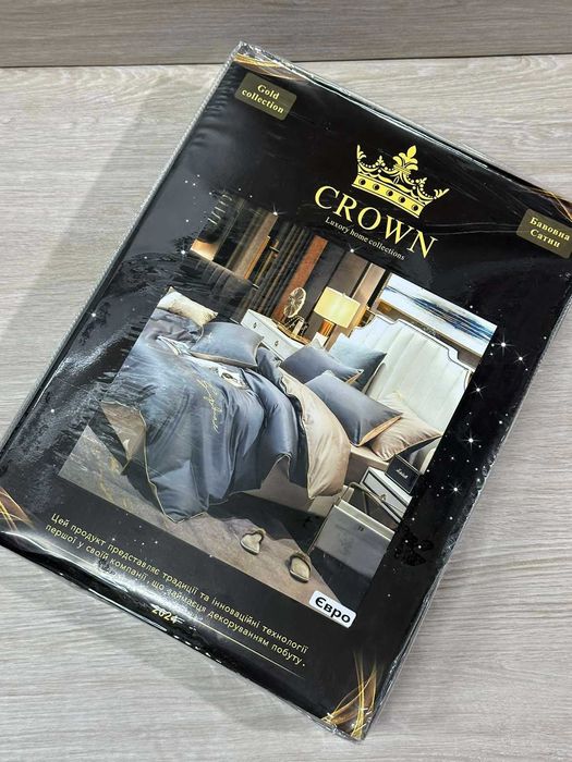 Розпродаж! Постільна білизна сатин Crown / Koloco з вишивкою