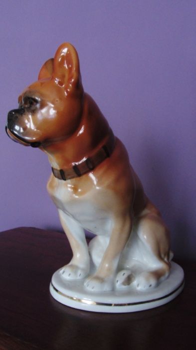 Figurka porcelana Bokser lata 60 XX w. SYGNOWANY