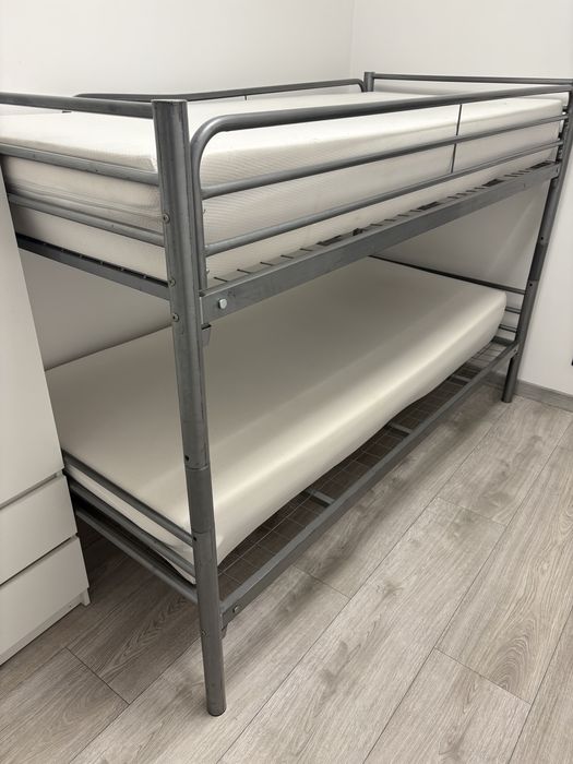 Łóżko piętrowe 90/200 metalowe ikea