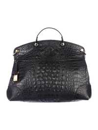 Сумка через плечо кожа натуральная Furla Black Croc оригинал крокодил