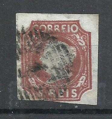 Selos portugueses – D. Maria II, 5 reis, 1853, selo usado