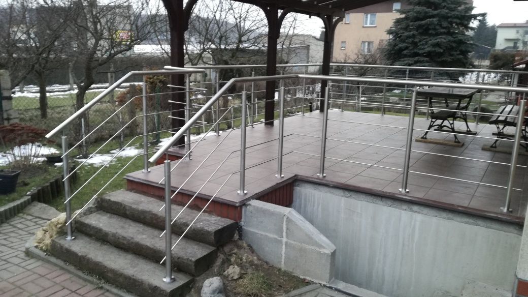 Balustrada nierdzewna Schody Poręcz