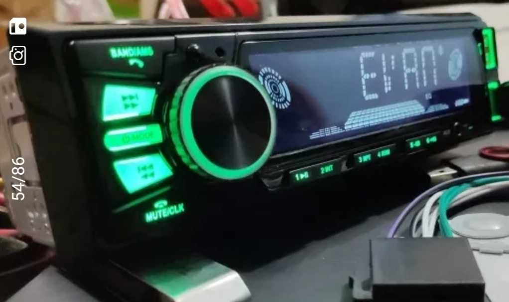 Rádio 1 din com bluetooth e aplicação para telemóvel