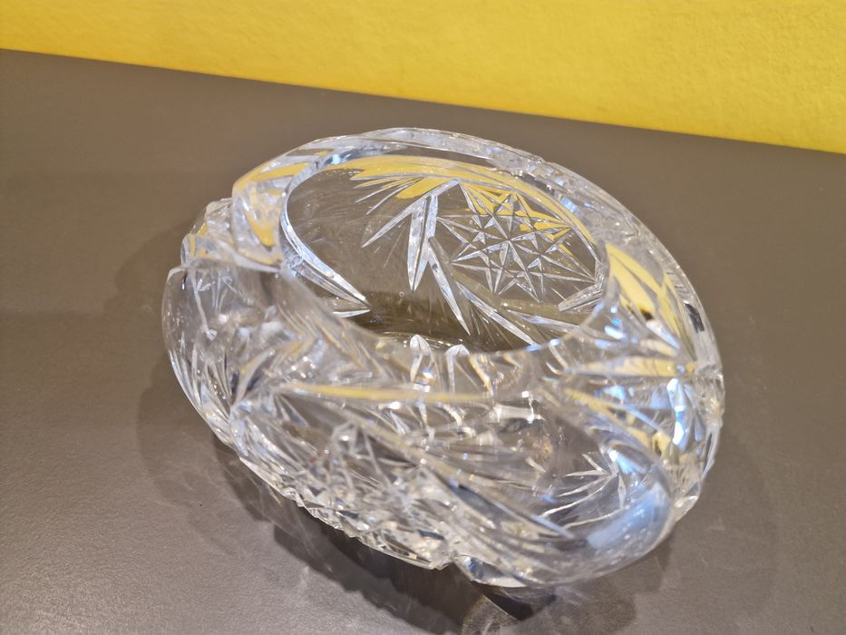 Kryształy PRL Kryształowe talerzyki i misy