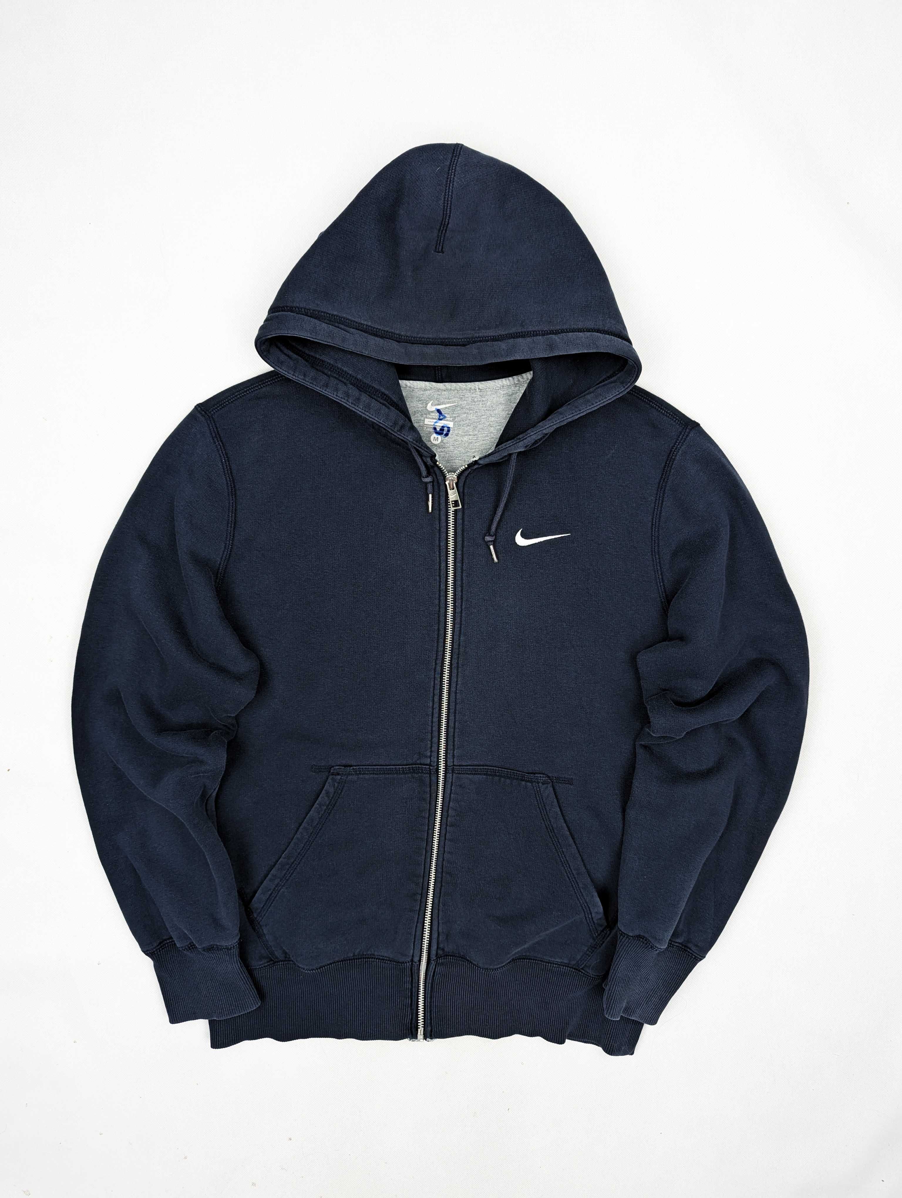 Nike granatowa bluza z kapturem zip M logo