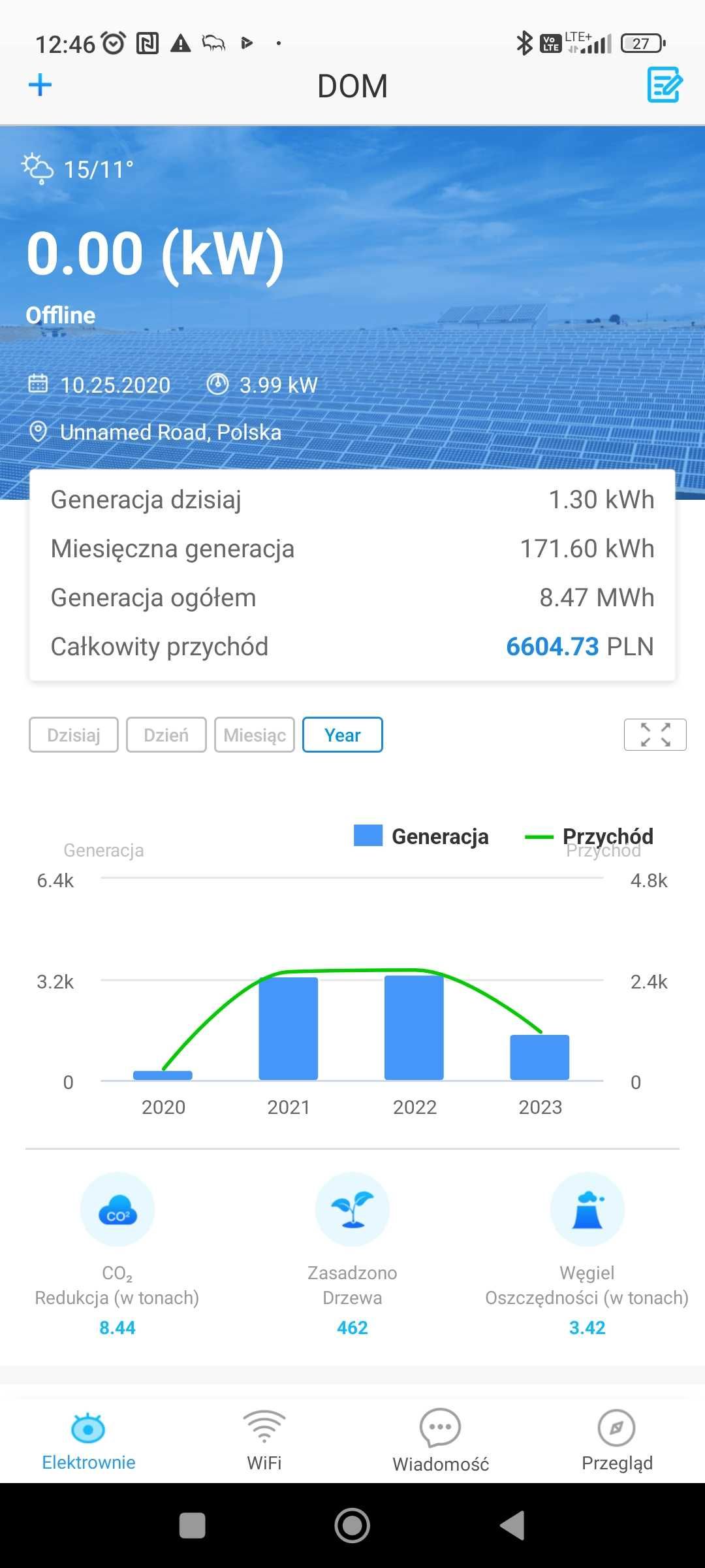 Falownik / Inwerter 3-fazowy GOODWE GW4K-DT Wi-Fi (4 kW)