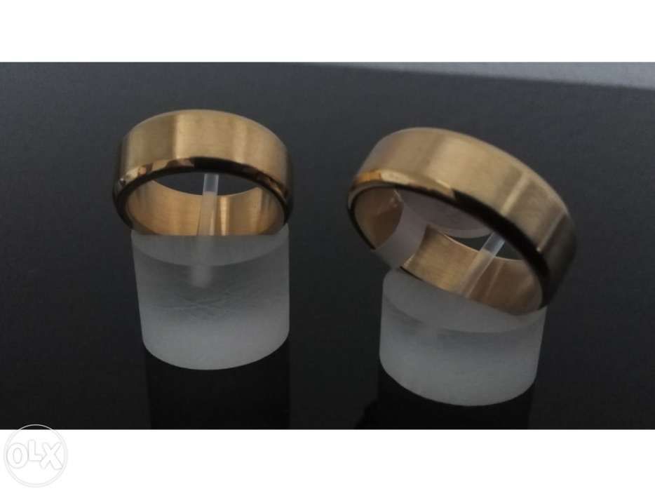 Aliança namoro - compromisso - casamento em ouro laminado 18K