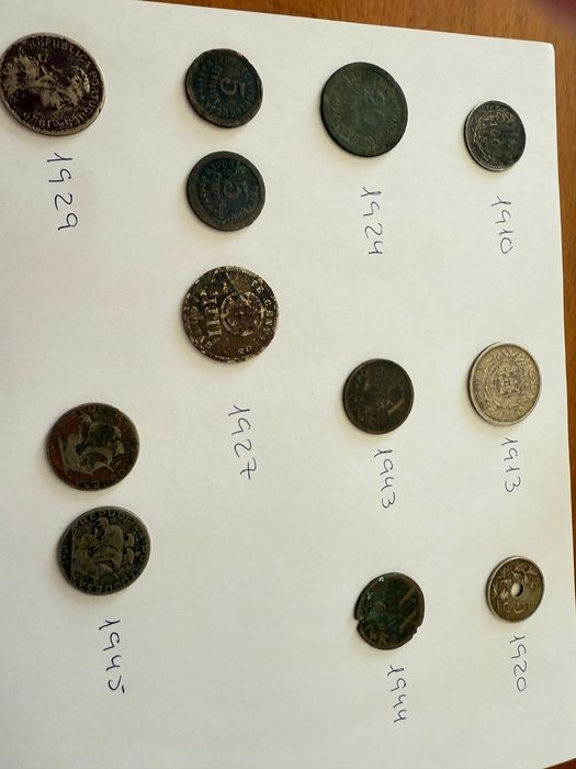 Moedas e notas antigas