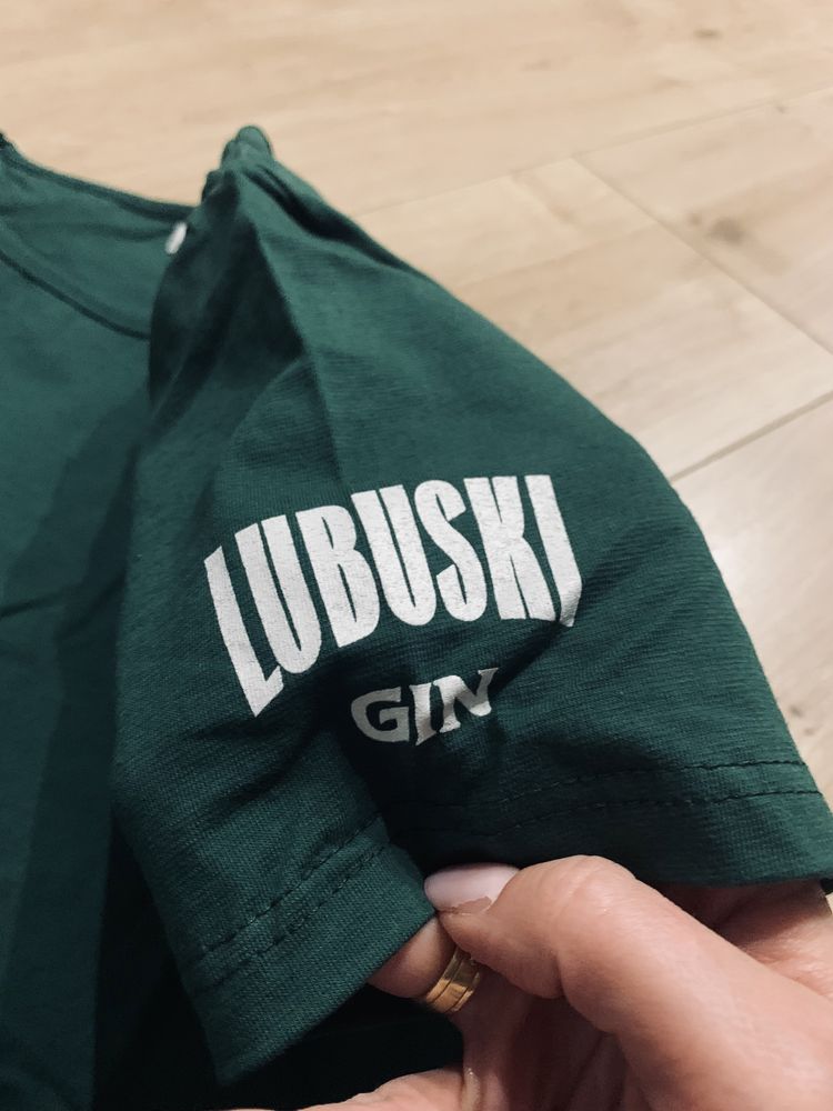 T-shirt gastronomi, koszulka, r. 38 / M, butelkowa zieleń Lubuski Gin