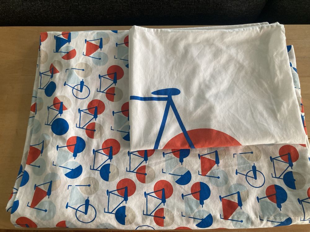 Capa de edredon e fronha bicicletas
