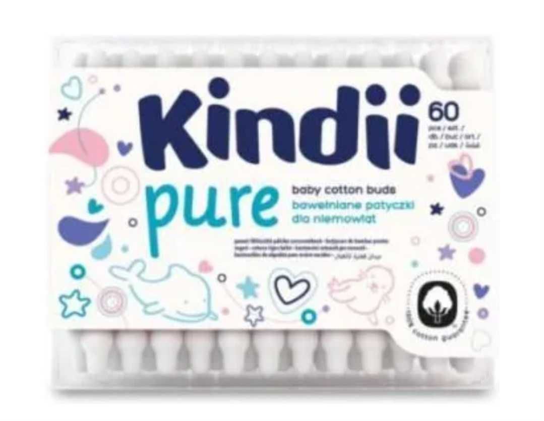 Kindii pure patyczki 60 szt.
