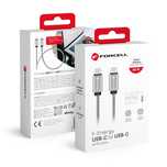 FORCELL F-ENERGY Metal C237 kabel Typ C do Typ C PD QC4.0 3A 60W 1 m