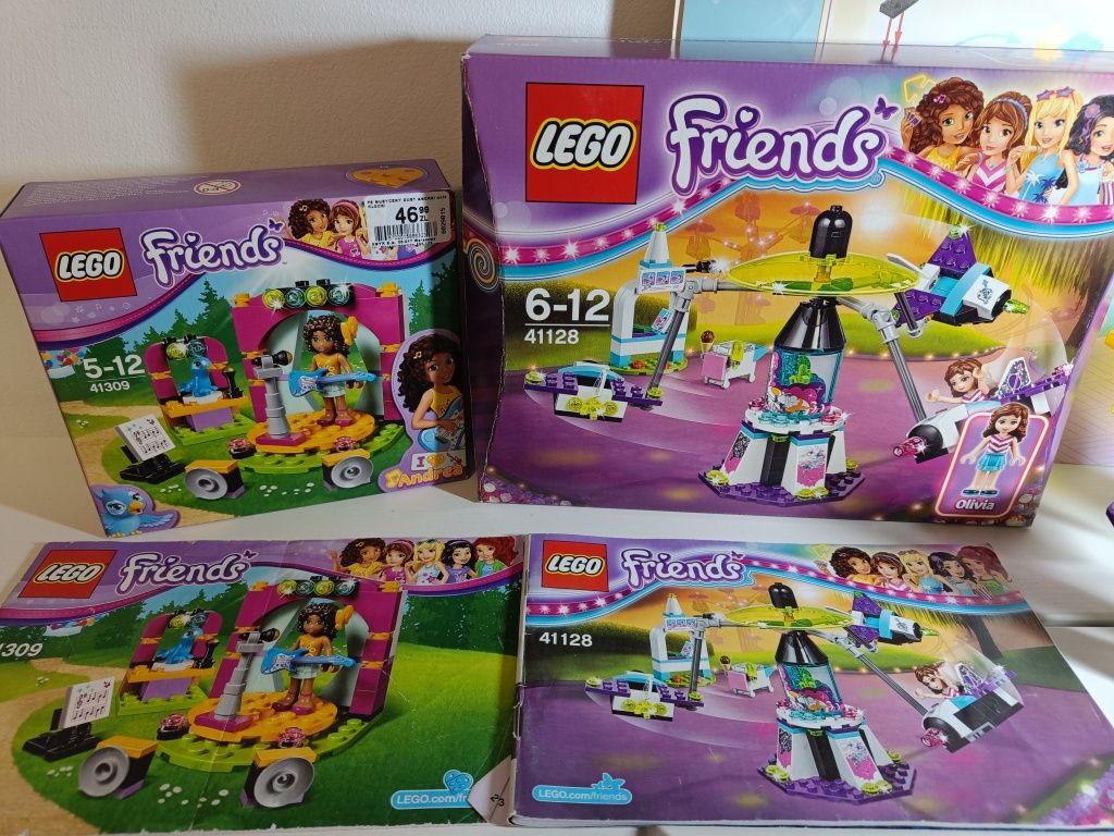 LEGO friends 41128 kosmiczna karuzela i 41309 muzyczny duet