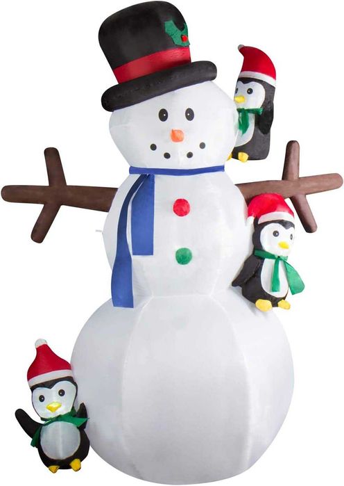 Boneco de neve insuflável de Natal LED, novo