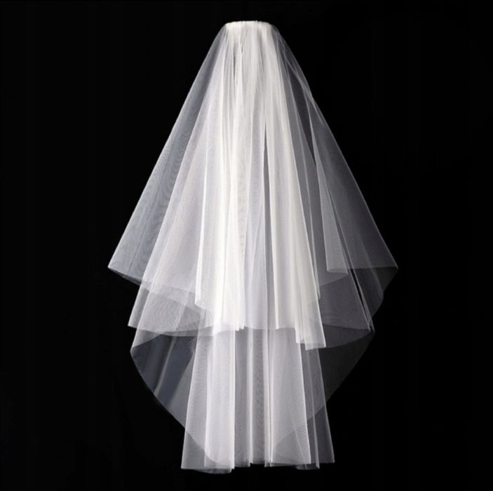 WELON ŚLUBNY dwie warstwy 60/80cm Biały