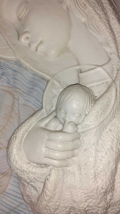 Decoração parede virgem Maria mãe e bebé Jesus religioso cristão