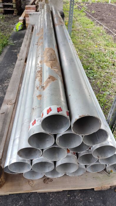 Rura aluminium aluminiowa 118/112mm #3,0mm, L=3mb, 20 szt. (60mb)