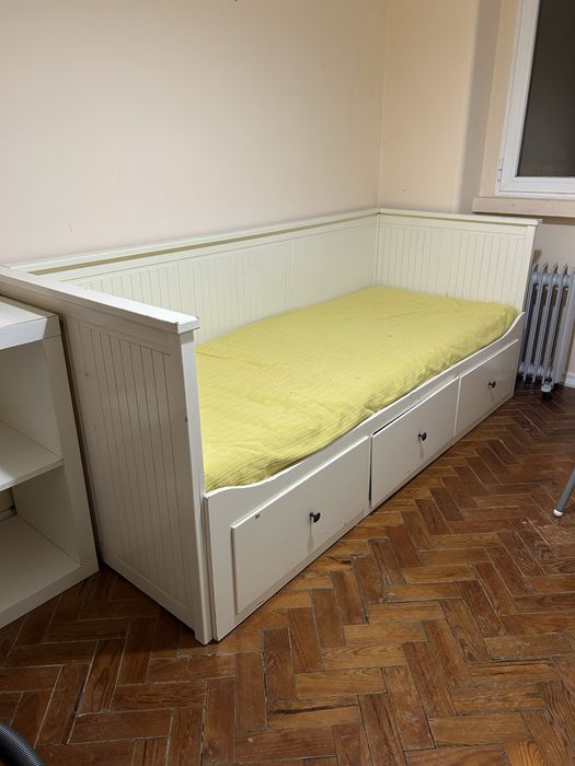 Cama + colchao (80x200) Ikea Brimnes convertivel em casa casal