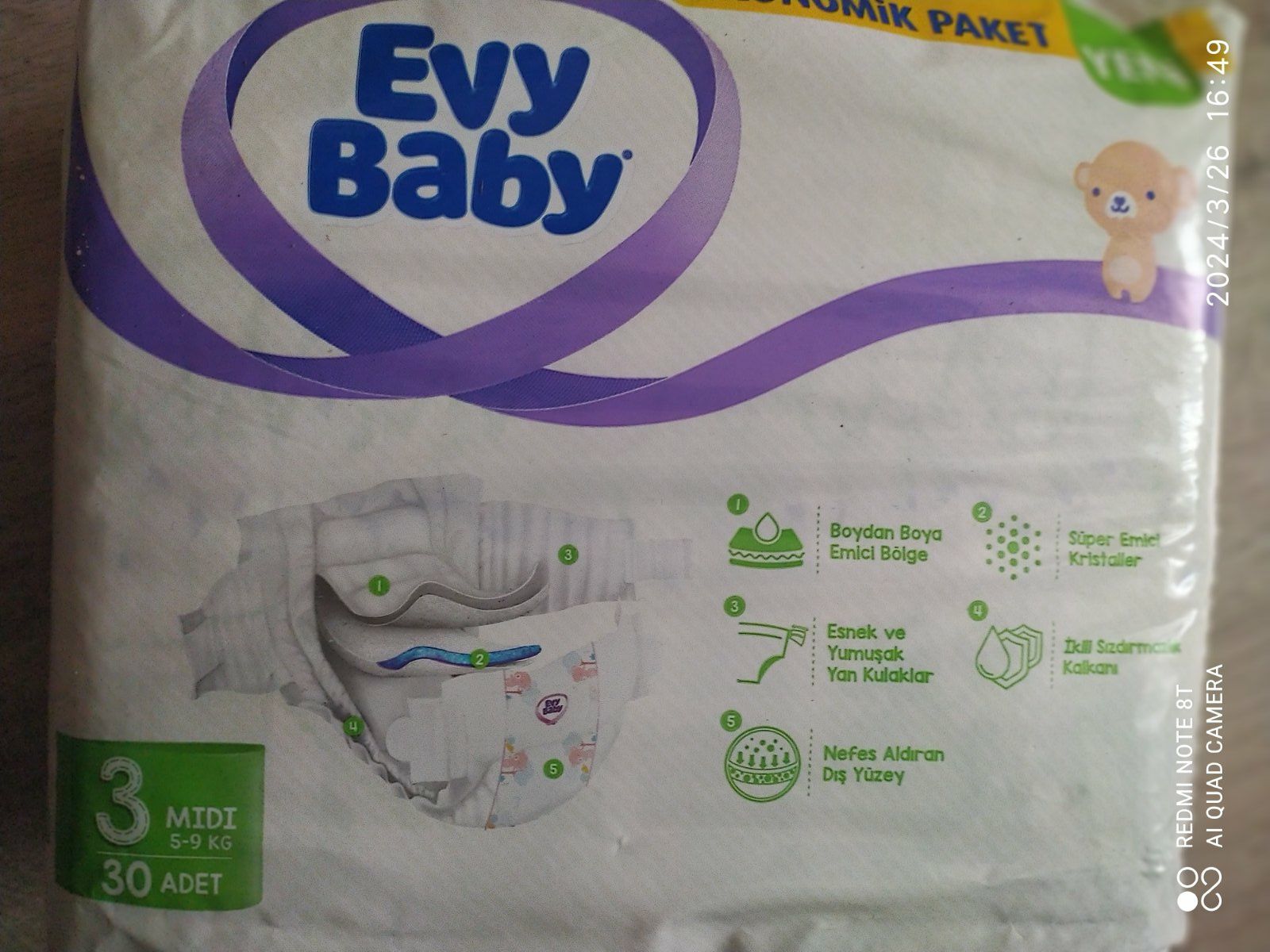 Продам або обміняю підгузки Evy Baby  5-9 кг 30 шт.