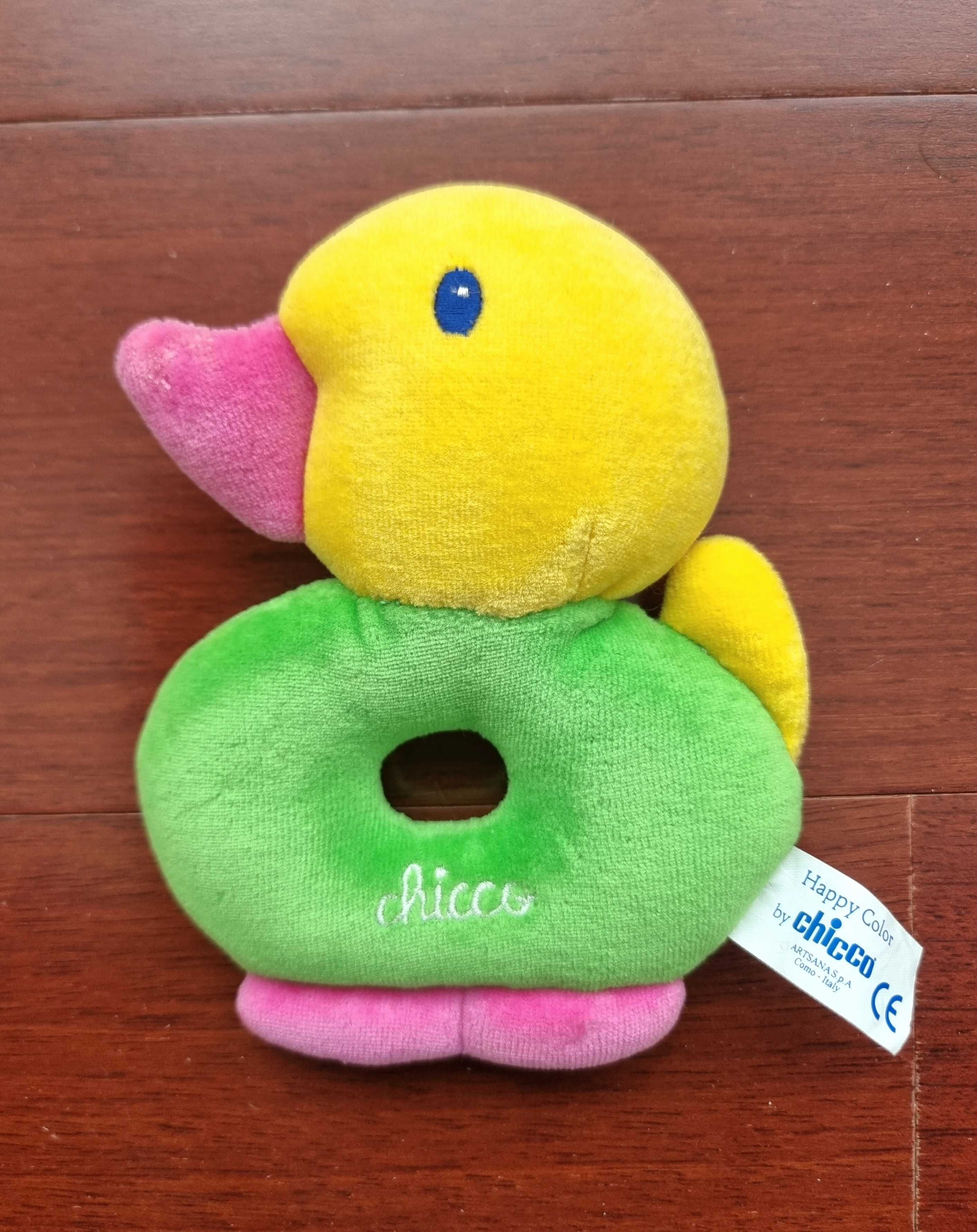 Brinquedo para chocalhar em formato de pato Chicco 80% algodão